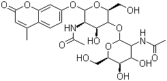 4-׻umbelliferyl N,N---d-chitobiosideY(ji)(gu)ʽ_53643-12-2Y(ji)(gu)ʽ