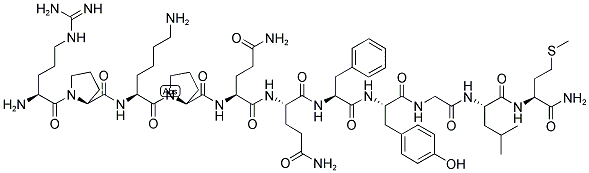 Arg-Pro-Lys-Pro-Gln-Gln-Phe-Tyr-Gly-Leu-Met-Nh2Y(ji)(gu)ʽ_55614-10-3Y(ji)(gu)ʽ